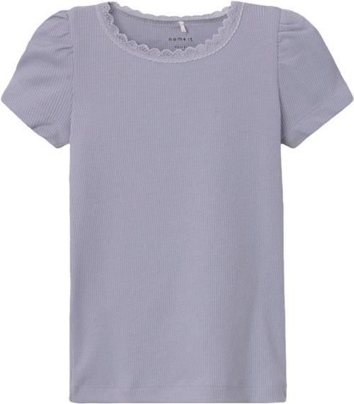 Name It Nmfkab SS TOP Noos Str 110 - Heirloom Lilac/melange Kortærmede T-shirts hos Magasin