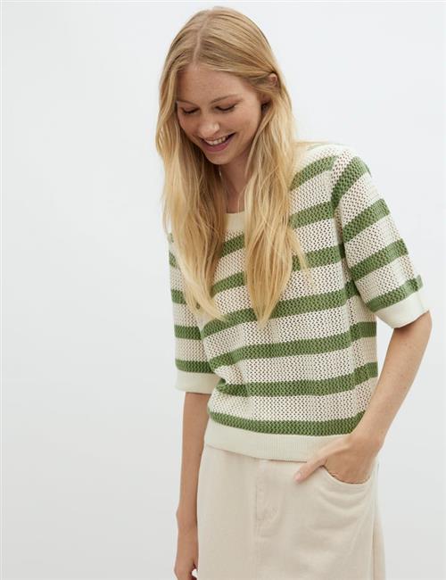 Se mbyM Nealem Kvinde Green Sugar Stripe Sweaters Str XS - hos Magasin ved Magasin