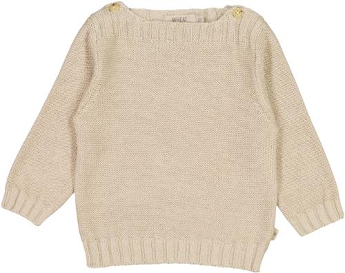 Wheat Strik Pullover Mingo Str 2 år / 92 cm - Fossil Strik Bomuld hos Magasin