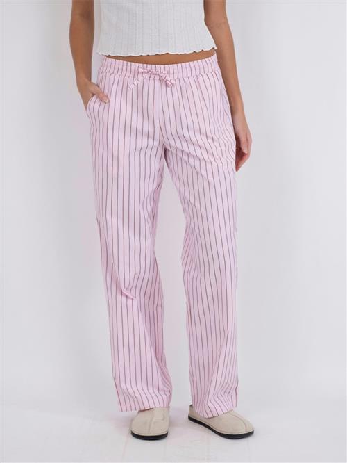 Neo Noir Sonar Multi Stripe Pants Kvinde Light Pink Bukser Med Lige Ben Str 42 - hos Magasin