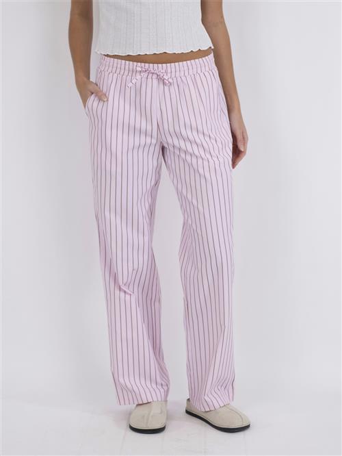 Neo Noir Sonar Multi Stripe Pants Kvinde Light Pink Bukser Med Lige Ben Str 36 - hos Magasin