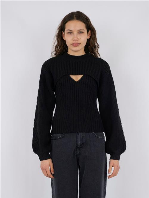 Se Neo Noir Bonita Bolero Knit Blouse Kvinde Black Sweaters Str 40 - hos Magasin ved Magasin