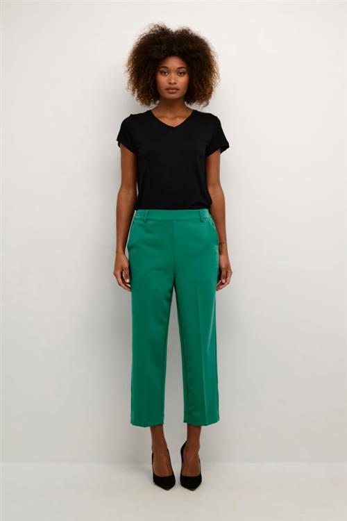 Se Kaffe Kasakura HW Cropped Pants Kvinde Aventurine Bukser Casual Fit Str 44 - hos Magasin ved Magasin