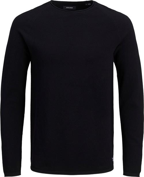 Jack & Jones Jjehill Knit Crew Neck Noos Mand Sort Sweaters Str S - hos Magasin