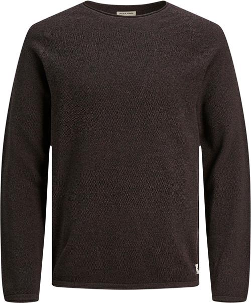 Jack & Jones Jjehill Knit Crew Neck Noos Mand Seal Brown/twist Sweaters Str L - hos Magasin