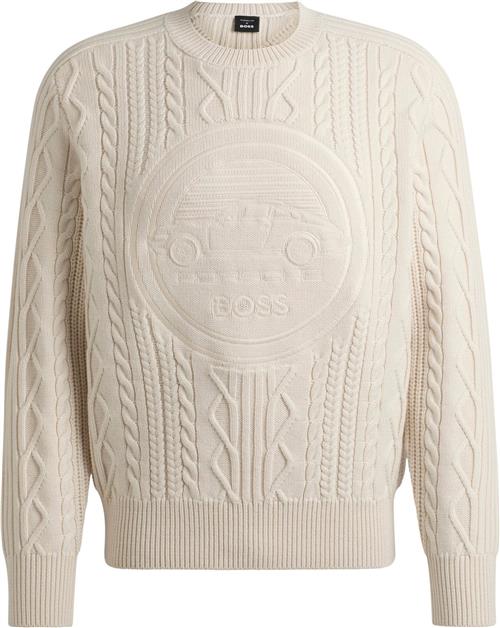 Se BOSS Cdionel_PS Mand Open White Sweaters Str XXL - hos Magasin ved Magasin