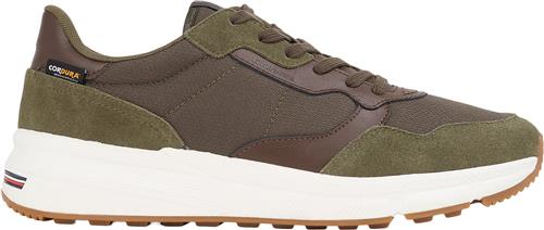 Se Tommy Hilfiger Faston Cordura MIX Mand Army Green Sneakers Str 43 - hos Magasin ved Magasin