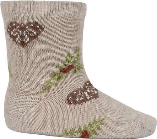 mpKids Christmas Socks Str 22/24 - Beige Melange Strømper hos Magasin