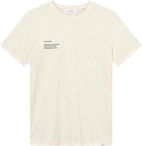 Les Deux Neighborhood Tshirt Mand Ivory/black Kortærmede T-shirts Str S - Bomuld hos Magasin