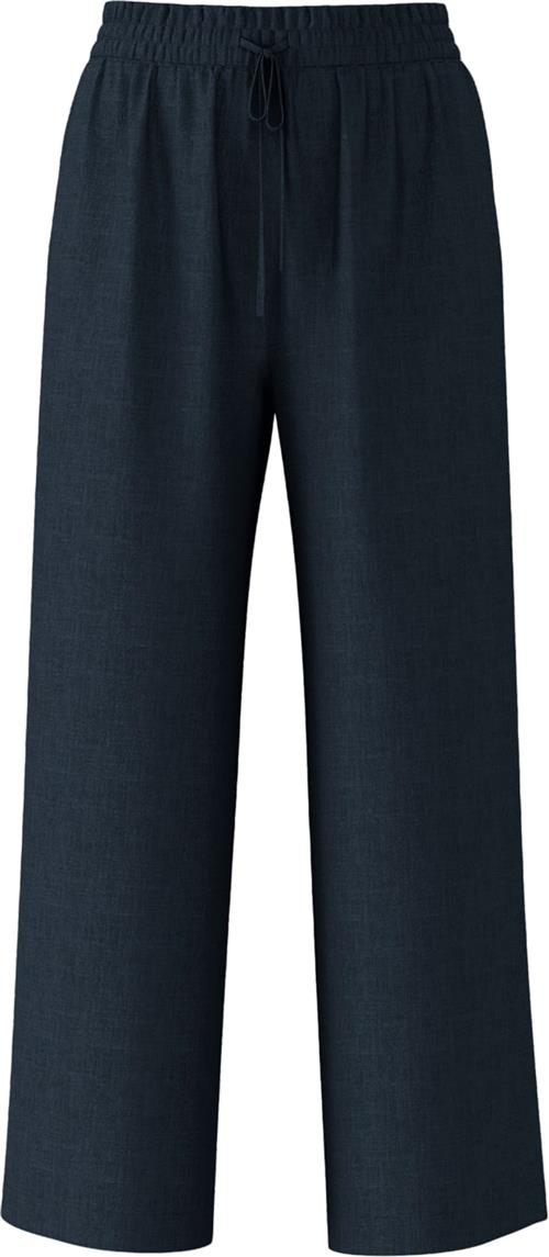 Selected Femme Slfvivagulia HW Long Linen Pant NO Kvinde Mørkeblå Hørbukser Regular Fit Str 34 - hos Magasin