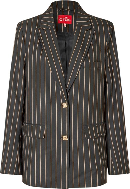 Cras Dianacras Blazer Kvinde Camel Pinstripe Blazere Str 42 - hos Magasin