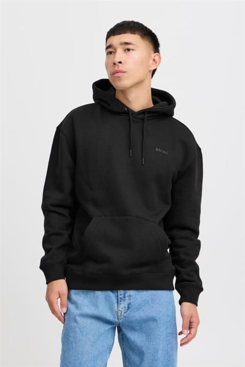 Se Blend Bhdownton Hood Sweatshirt Regular f Mand Black Hoodies Regular Fit Str XL - hos Magasin ved Magasin