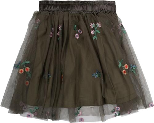 The New Tnli Johanna Skirt Str 98-104 cm/3-4 år - Ivy Green Flower Nederdele Bomuld hos Magasin