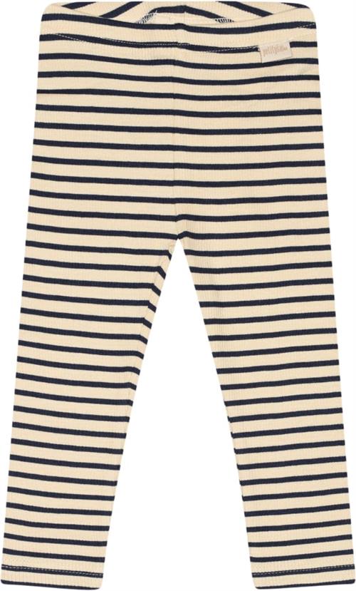 PETIT PIAO Legging Modal Striped Str 80 cm - Indigo Plum/dark Leggings Bomuld hos Magasin