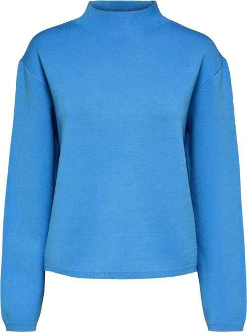 Selected Femme Slfmerle Cali LS Knit Highneck Noos Kvinde Ultramarine Rullekraver Str L - hos Magasin