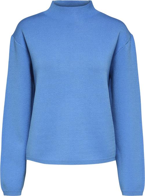 Selected Femme Slfmerle Cali LS Knit Highneck Noos Kvinde Ultramarine Rullekraver Str XS - hos Magasin