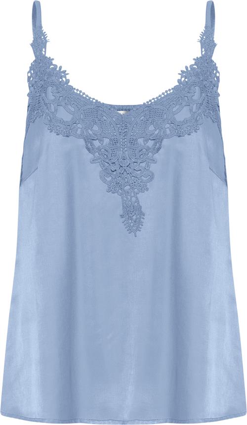 Cream Cranna Top Kvinde Captain's Blue Tanktoppe Str 46 - hos Magasin