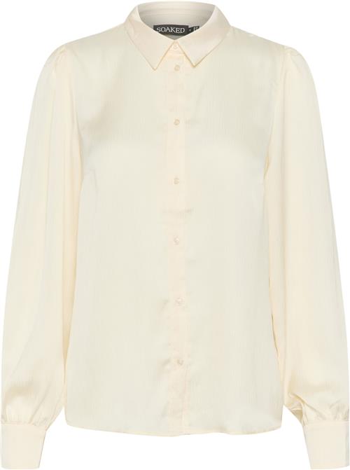 Soaked in Luxury Slparis Shirt LS Kvinde Whisper White Langærmede Skjorter Classic Fit Str S - hos Magasin