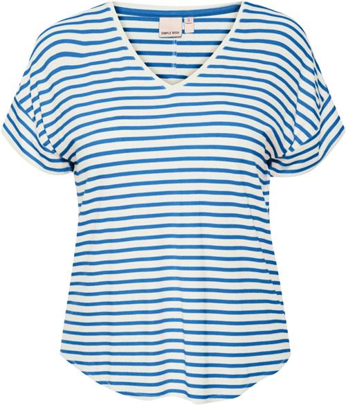 Simple Wish Swfeporsi TEE 1 Kvinde Beaucoup Blue Mix Kortærmede T-shirts Str 46/48 - hos Magasin