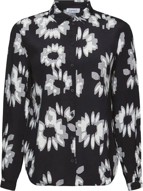 Se Esprit SUS*Visc Blouse Kvinde Black Langærmede Bluser Str XS - hos Magasin ved Magasin