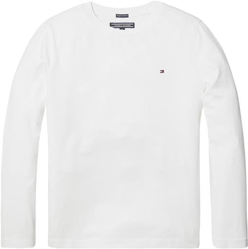 Se Tommy Hilfiger Boys Basic CN Knit L/S Str 10 år / 140 cm - Hvid Strik hos Magasin ved Magasin