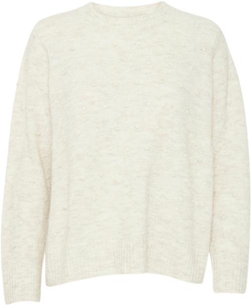 Fransa Frelise PU 2 Kvinde Limestone Melange Sweaters Regular Fit Str S - hos Magasin