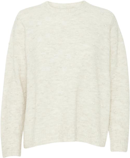 Fransa Frelise PU 2 Kvinde Limestone Melange Sweaters Regular Fit Str M - hos Magasin