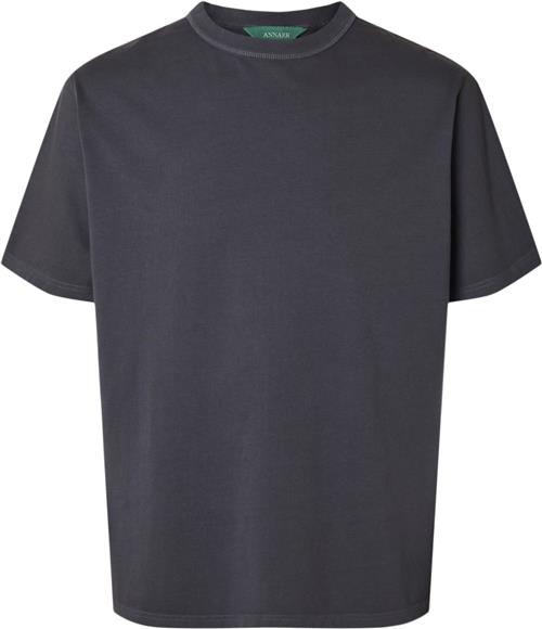 Annarr Anrro Garment DYE SS Oneck TEE Mand Pewter Kortærmede T-shirts Str XL - hos Magasin