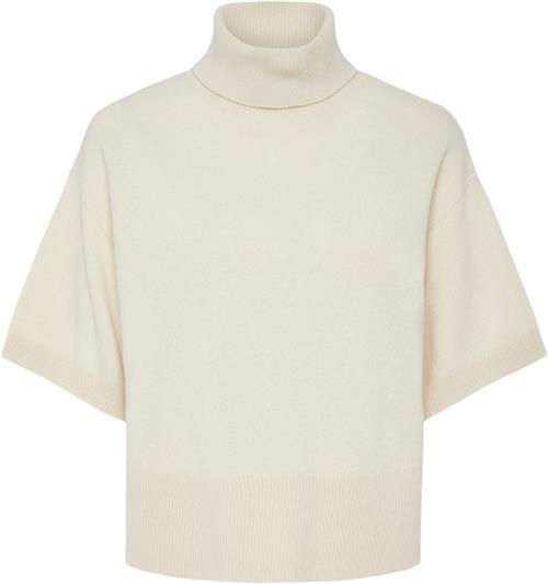 YAS Yasemila 2/4 Roll Neck Knit Pullove Kvinde Sandshell Sweaters Str S - hos Magasin