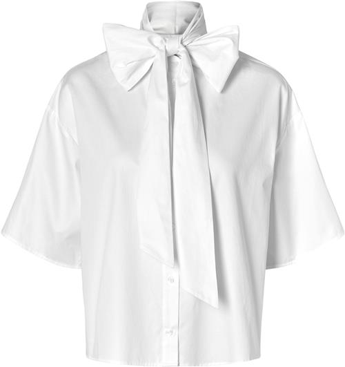 Se Selected Femme Slfjuno 3/4 BOW Shirt B Kvinde Hvid Langærmede Skjorter Str 42 - hos Magasin ved Magasin