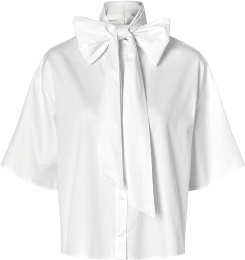 Selected Femme Slfjuno 3/4 BOW Shirt B Kvinde Hvid Langærmede Skjorter Str 36 - hos Magasin