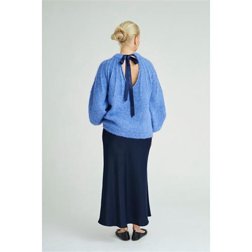 A-VIEW Patrisia bow Knit Pullover Kvinde Blue Sweaters Str M - hos Magasin