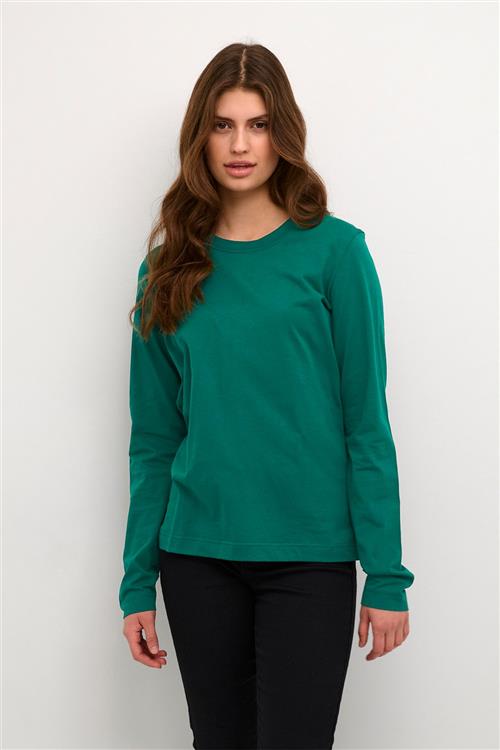 Se Kaffe Kamarin LS Tshirt Kvinde Aventurine Langærmede T-shirts Str S - hos Magasin ved Magasin