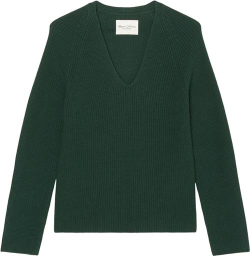 Marc O’Polo Pullover, Longsleeve, Vneck Kvinde Midnight Pine Sweaters Str XS - hos Magasin