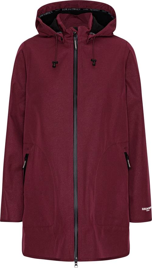 ILSE JACOBSEN Rain135 Kvinde Maroon Banner Regnjakker Str 40 - Polyester hos Magasin