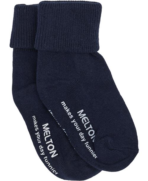 Melton Sock ABS Str 15-16 - Marine Strømper Bomuld hos Magasin