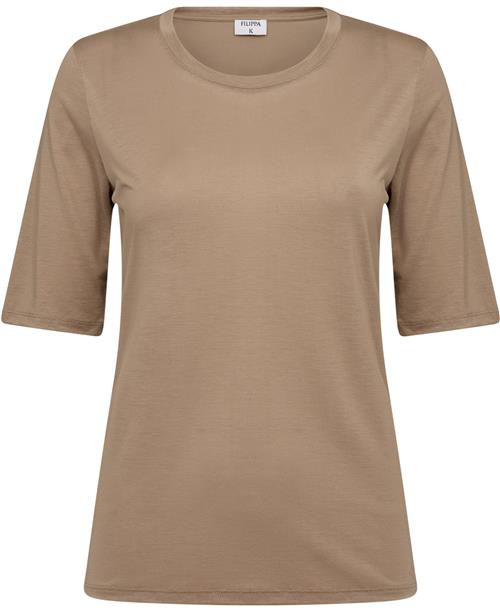 Filippa K Elena Tee Kvinde Sandstone Kortærmede T-shirts Str XS - hos Magasin