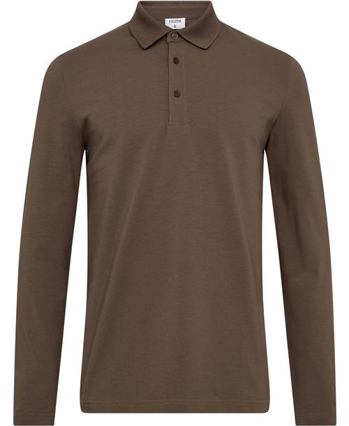 Filippa K Luke Stretch Polo Shirt Mand Dark Sage Langærmede Poloer Str S - hos Magasin