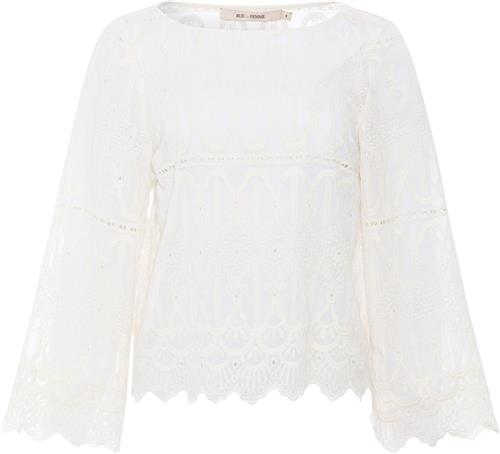 Rue de Femme ¤ Colette Blouse RdF ¤ Kvinde Offwhite Langærmede Bluser Str XS - hos Magasin