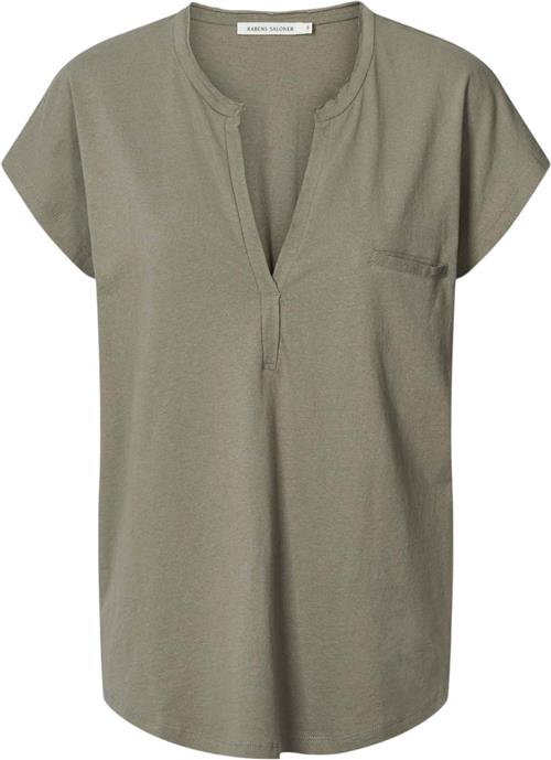 Rabens Saloner Vintage Cotton cap Sleeve top Bla Kvinde Moon Toppe Str XL - hos Magasin