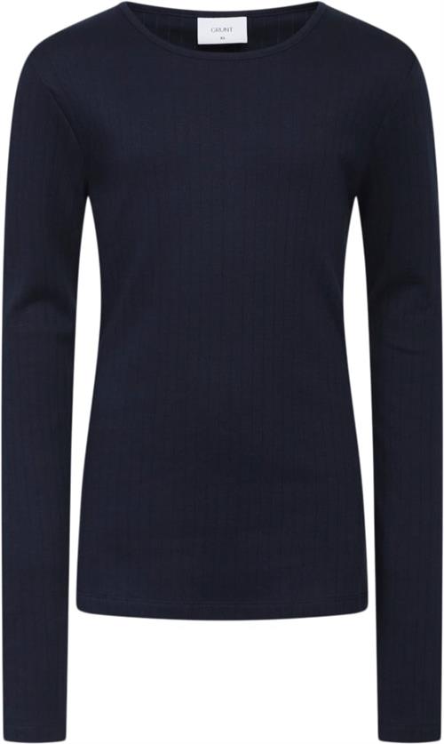 Se Grunt Dopim Top LS Str S/10Y - Navy Langærmede T-shirts hos Magasin ved Magasin