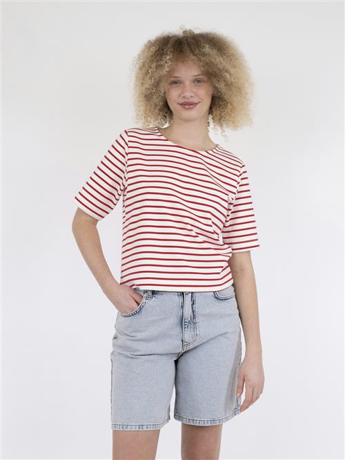 Se Neo Noir Soanie Stripe Tee Kvinde Red Kortærmede T-shirts Str 42 - hos Magasin ved Magasin