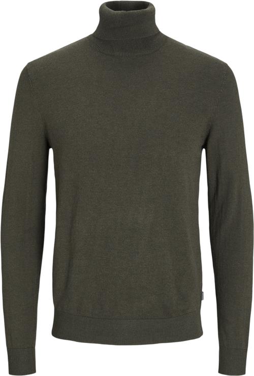 Jack & Jones Jjeemil Knit Roll Neck Noos Mand Olive Night/melange Turtlenecks Str XL - hos Magasin