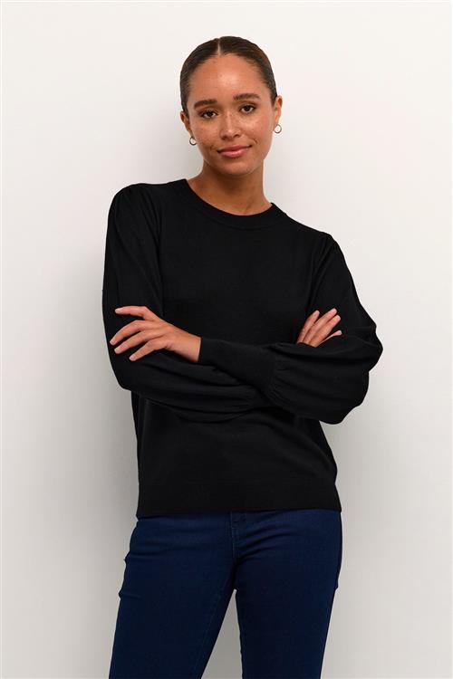 Kaffe Kalizza Round Neck Knit Pullover Kvinde Black Deep Sweaters Str XS - hos Magasin