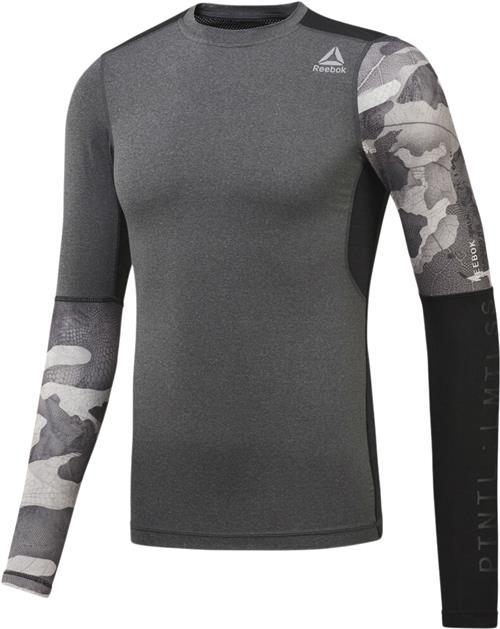 Reebok Activchill Graphic Long Sleeve Compression Tshirt S - Trænings T-shirts Polyester hos Magasin