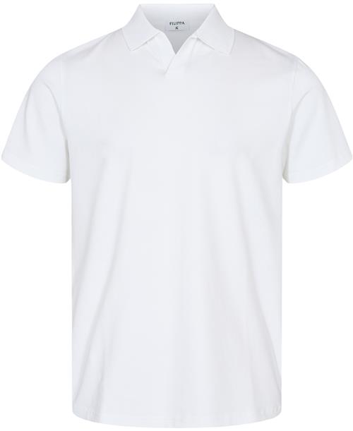 Se Filippa K Stretch Polo Tshirt Mand White Kortærmede Poloer Str XS - Lycra hos Magasin ved Magasin