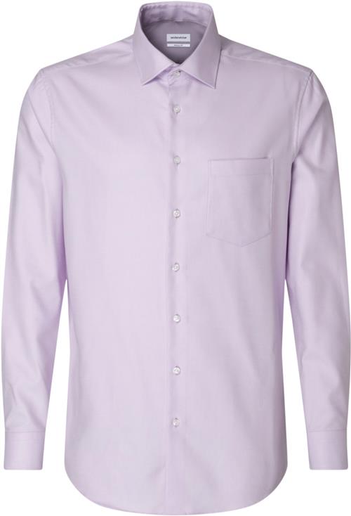 Seidensticker Business Shirt Regular Long Sleeve Kentcollar Uni Mand Purple Langærmede Skjorter Str 44 - hos Magasin