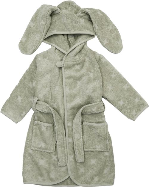 Müsli by Green Cotton Bathrobe Bunny Str 104/110 - Desert Green Morgenkåber Bomuld hos Magasin