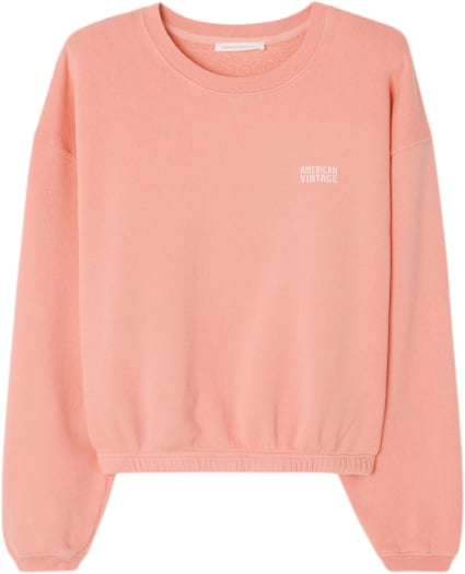 American Vintage Izu03ah24 Kvinde Pink Sweatshirts Str M - hos Magasin