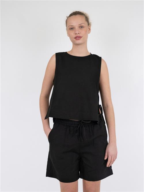 Neo Noir Svetlana Linen Top Kvinde Black Toppe Str 44 - hos Magasin